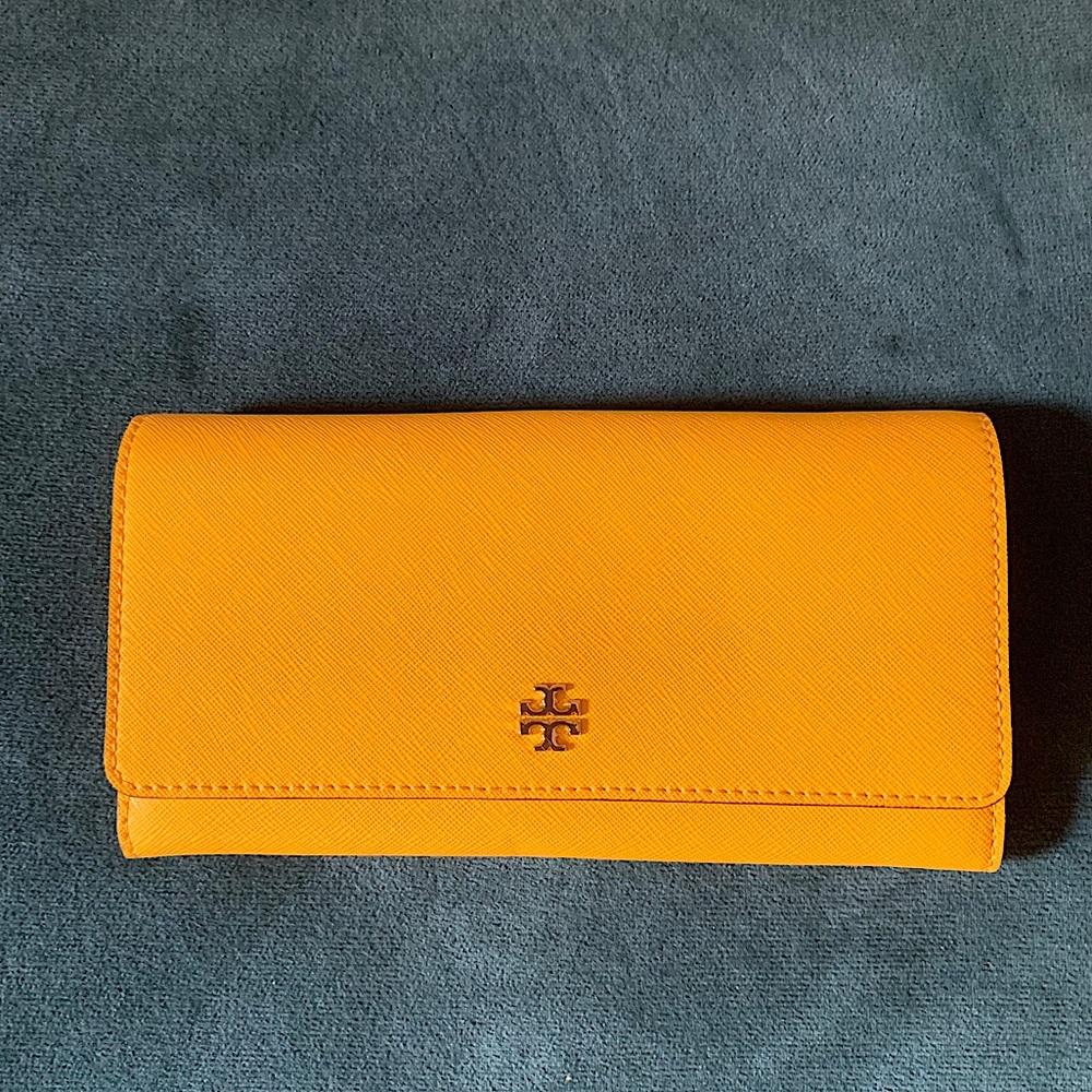 Yellow Leather Tory Burch Wallet